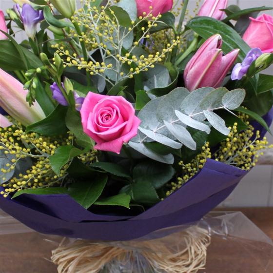 Rose, Lily and Freesia Bouquet